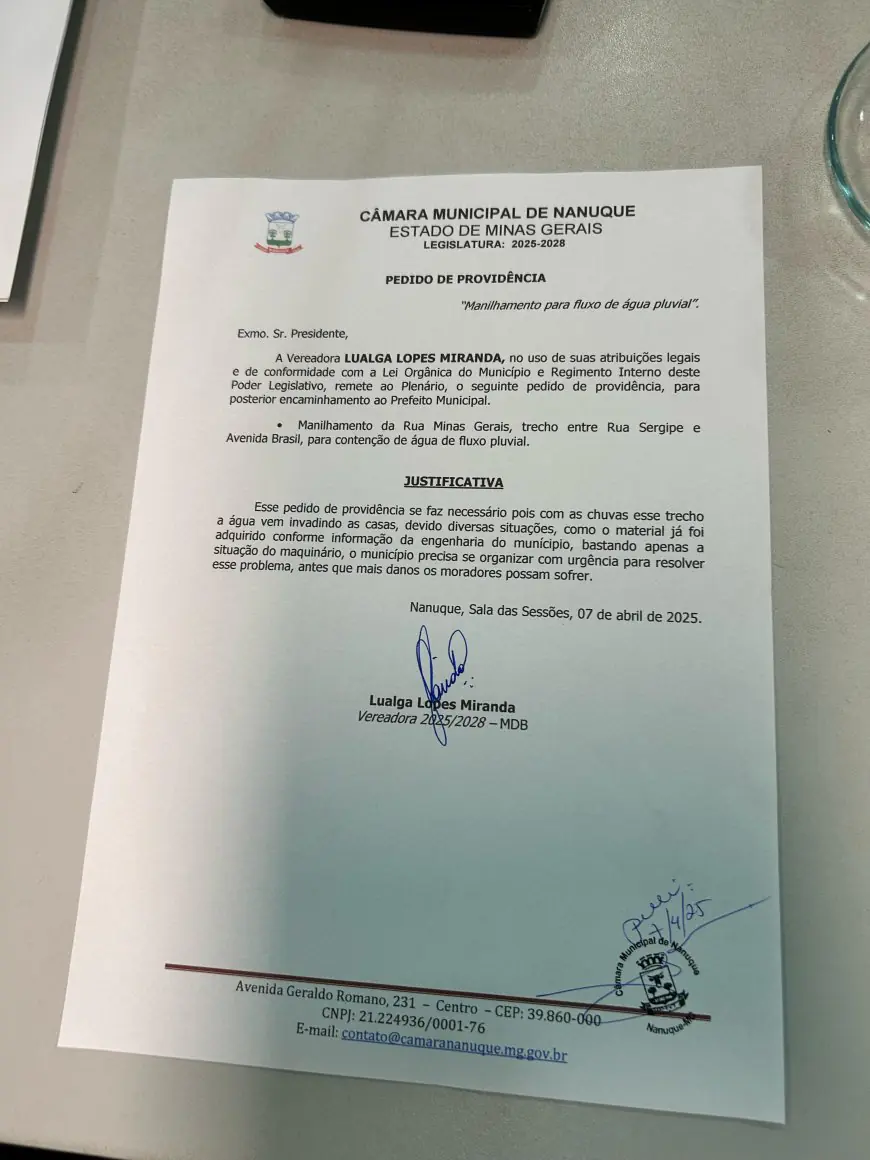 vereadora Lualga Lopes  propõe lei que impede corte de água e luz antes do fim de semana