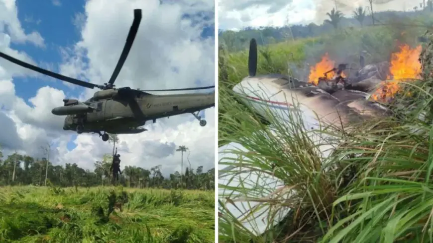 FAB intercepta avião com 200 kg de skunk no Pará; ocupantes incendeiam aeronave e fogem