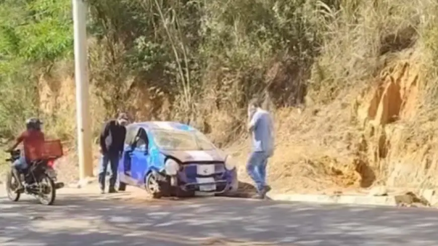 Motorista perde controle do carro ao tentar espantar mosca e sofre acidente em Nova Venécia